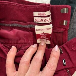 Merona Stretch Extensible Pants - Red size 4 career